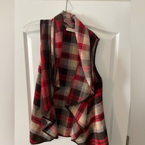 Wool blend cardigan vest